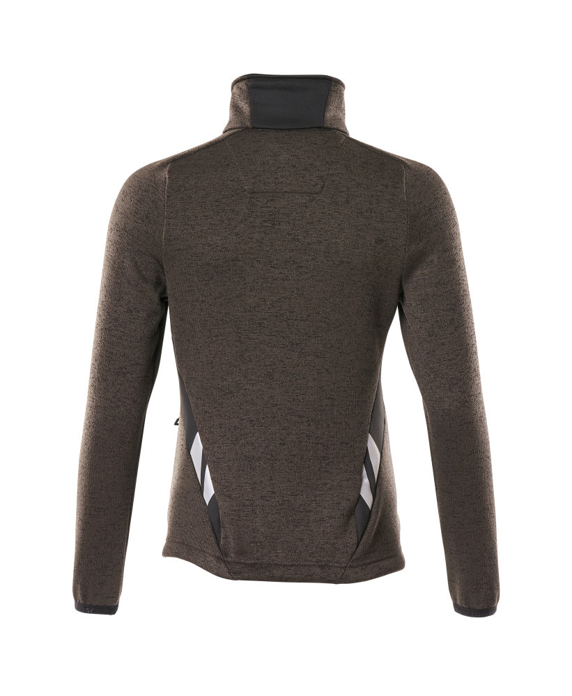 MASCOT® Accelerate Gebreide trui met rits dames – Donkerantraciet/Zwart
