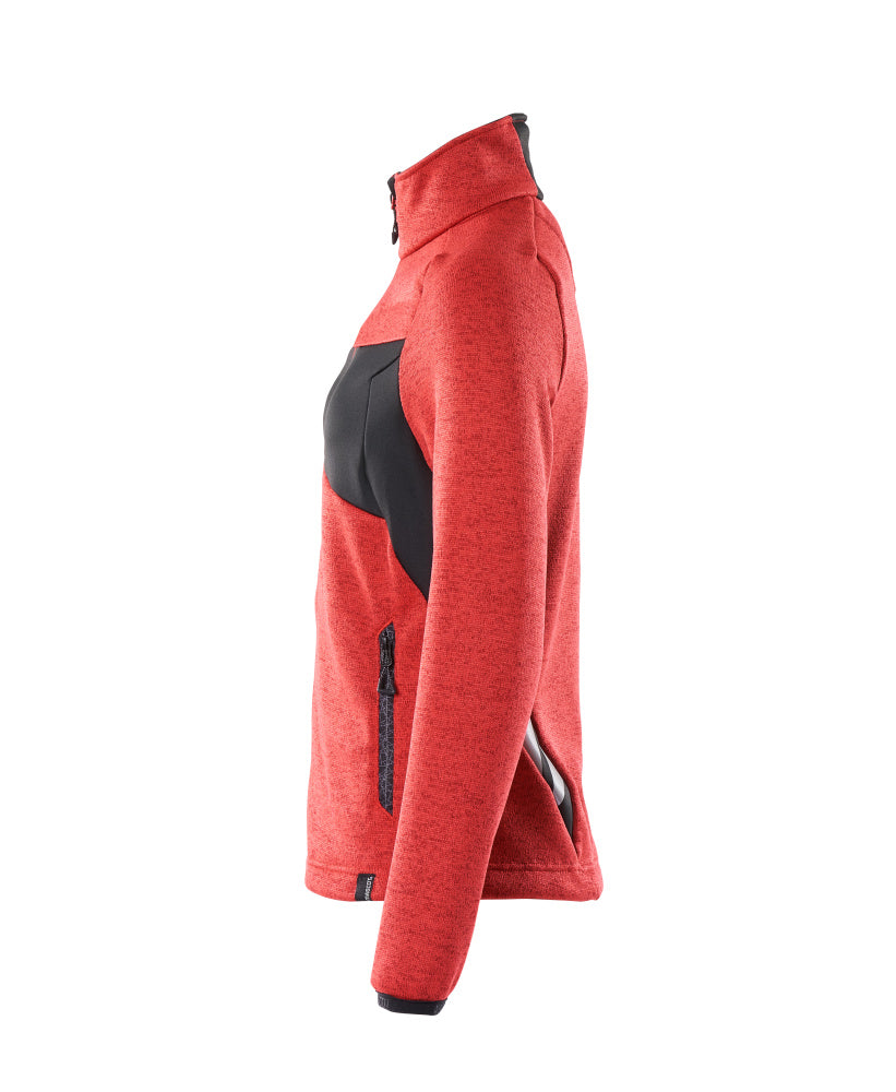 MASCOT® Accelerate Gebreide trui met rits dames – Signaalrood/Zwart