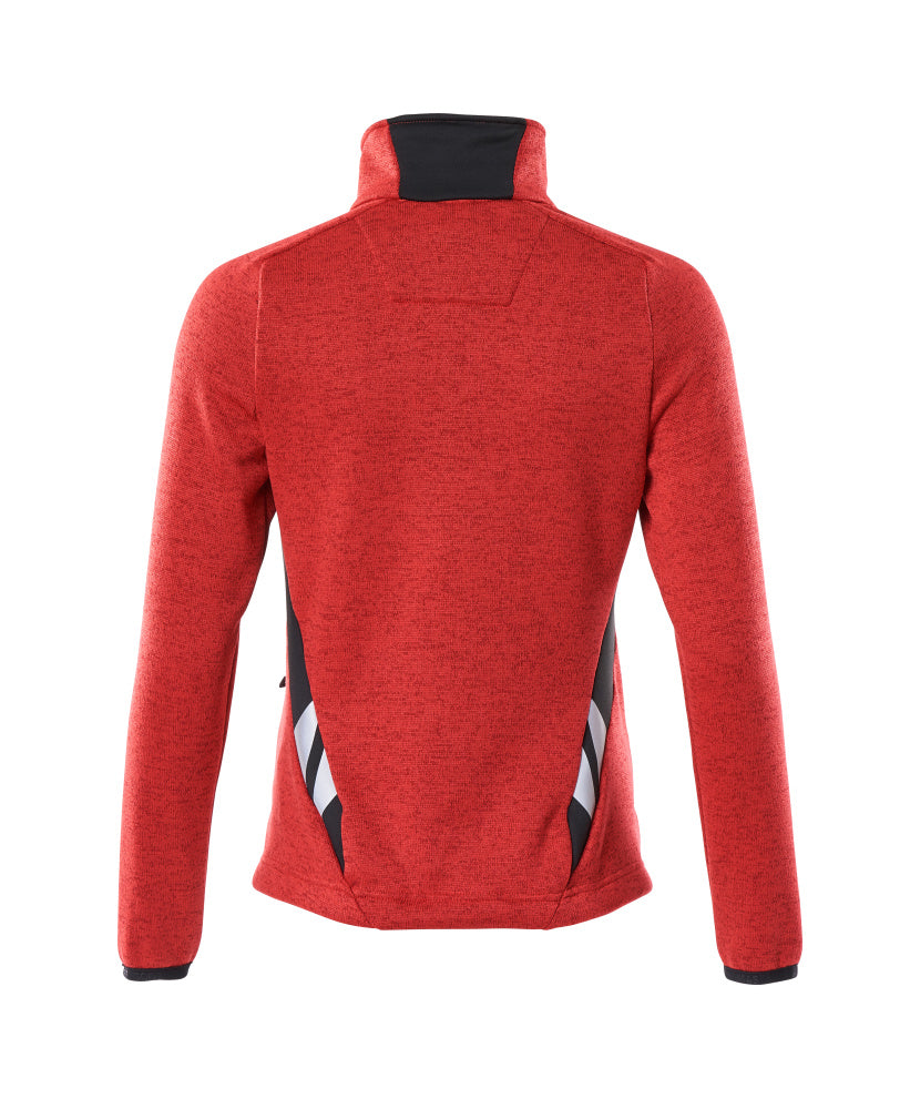 MASCOT® Accelerate Gebreide trui met rits dames – Signaalrood/Zwart