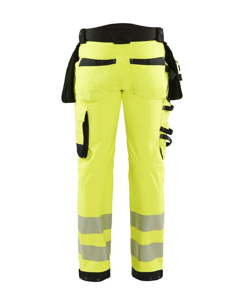 Blåkläder 1820 High Vis werkbroek softshell met afneembare gereedschapszakken - High Vis Geel/Zwart