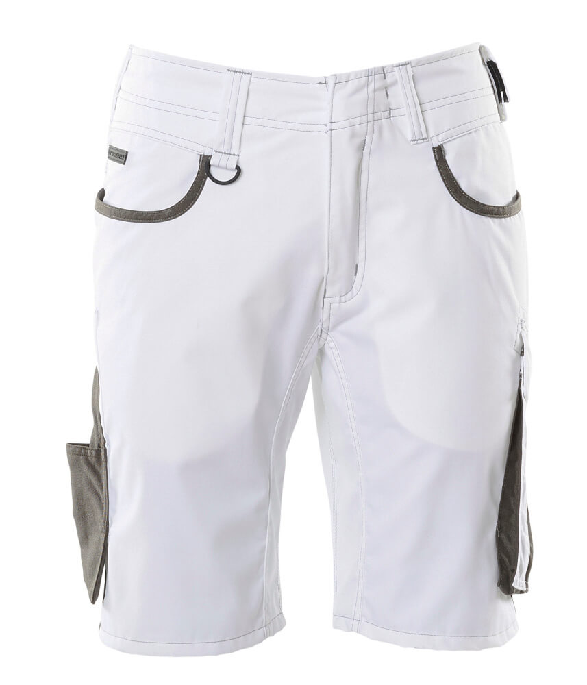MASCOT® Unique Werkshort met dijbeenzakken – Wit/Donkerantraciet