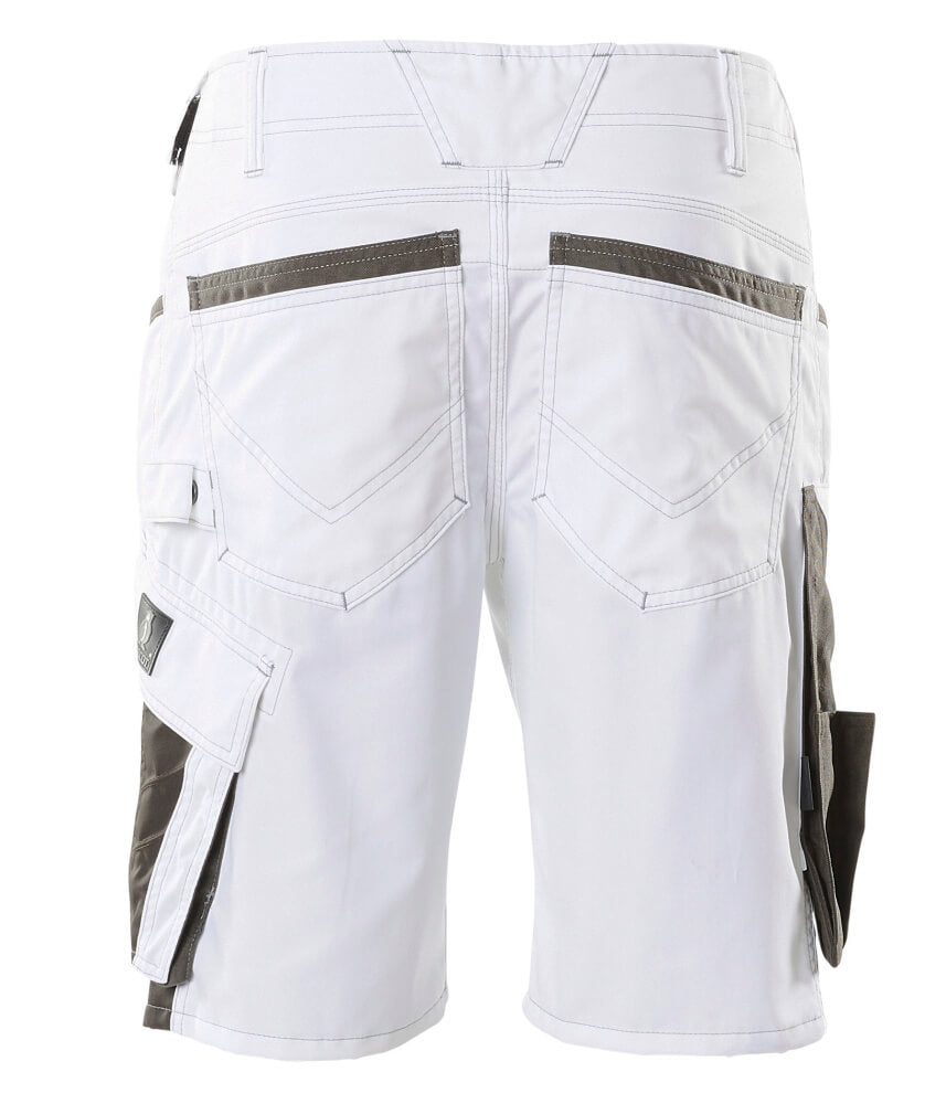 MASCOT® Unique Werkshort met dijbeenzakken – Wit/Donkerantraciet