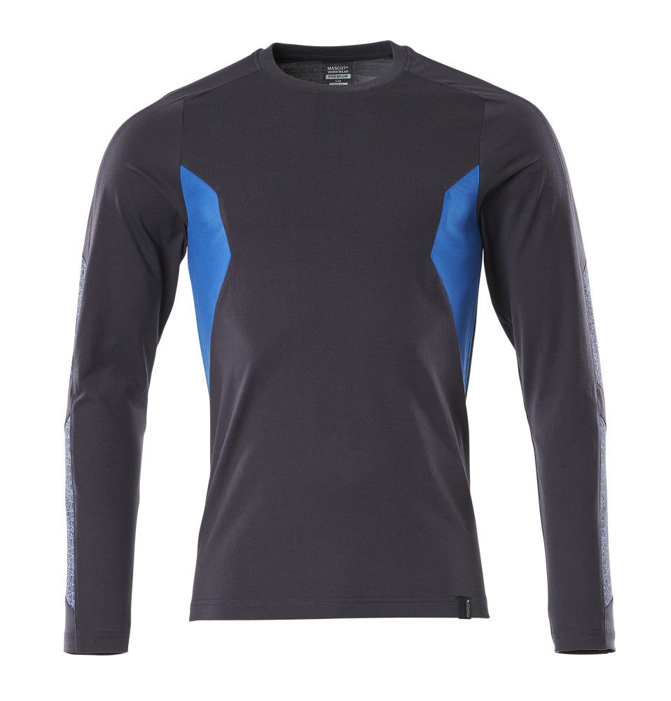 MASCOT® Accelerate T-shirt met lange mouwen – Donkermarine/Helder blauw
