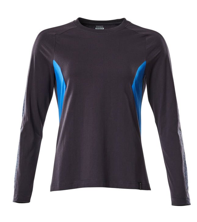 MASCOT® Accelerate T-shirt lange mouw dames – Donkermarine/Helder blauw