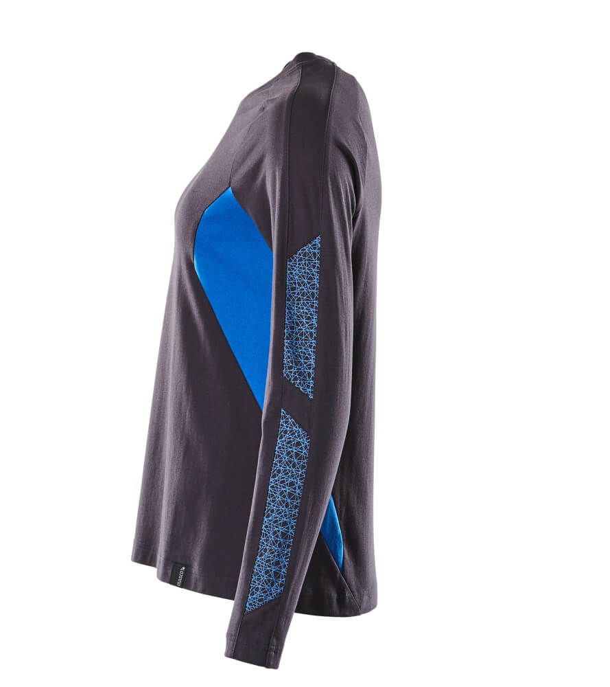 MASCOT® Accelerate T-shirt lange mouw dames – Donkermarine/Helder blauw