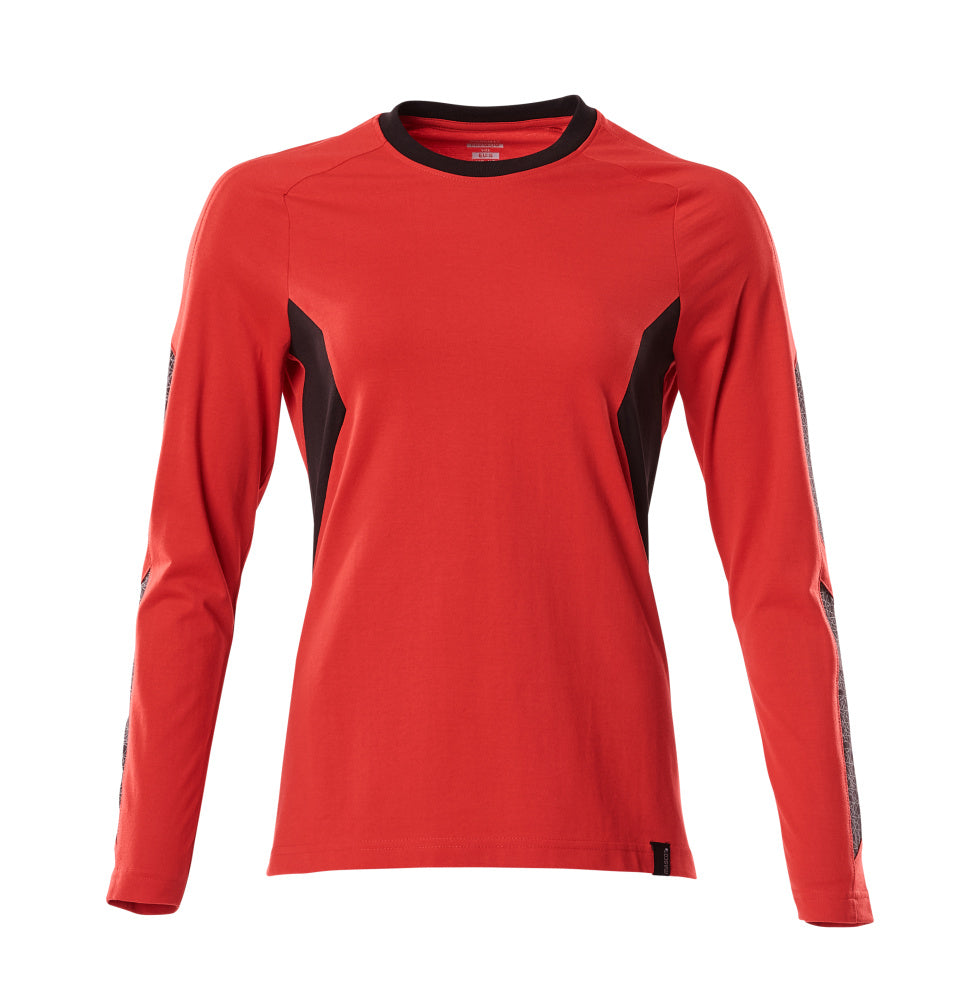MASCOT® Accelerate T-shirt lange mouw dames – Signaalrood/Zwart