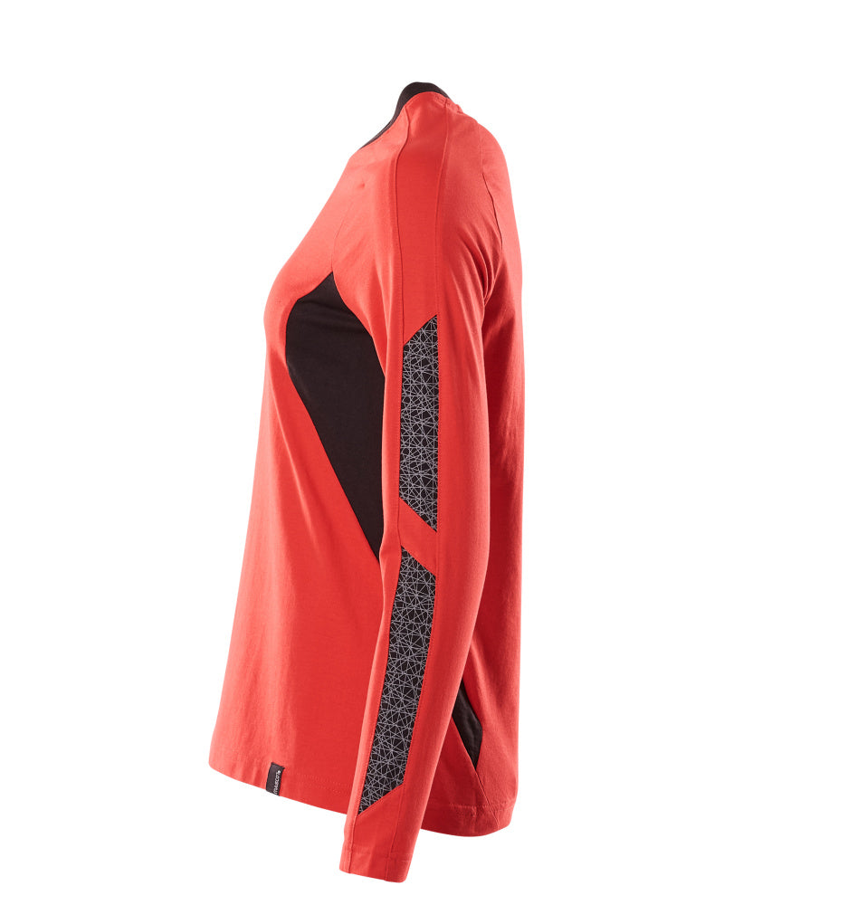 MASCOT® Accelerate T-shirt lange mouw dames – Signaalrood/Zwart