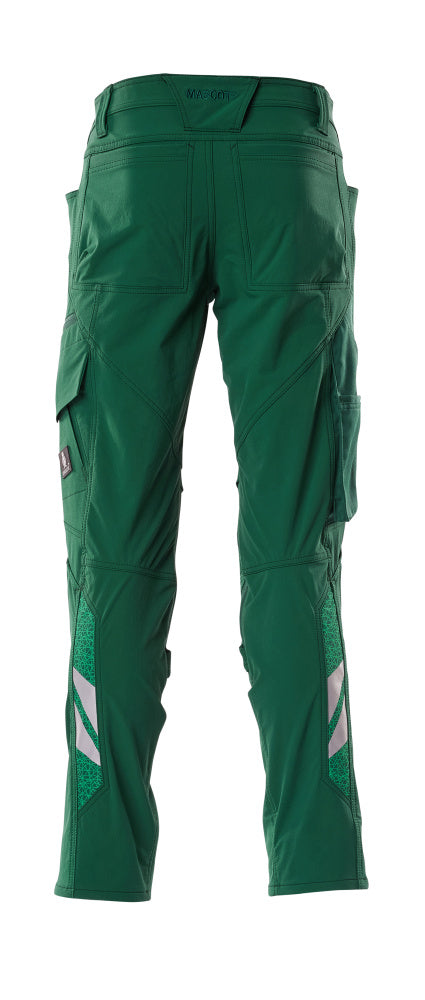 MASCOT® Accelerate Stretch werkbroek kniezakken – Groen