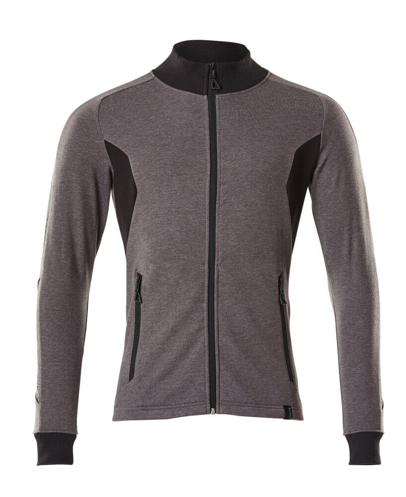 MASCOT® Accelerate Sweatshirt met rits – Donkerantraciet/Zwart