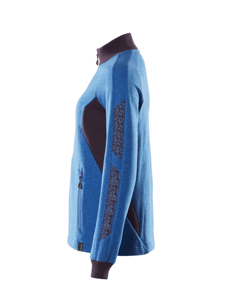MASCOT® Accelerate Sweatshirt met rits dames – Helder blauw/Donkermarine
