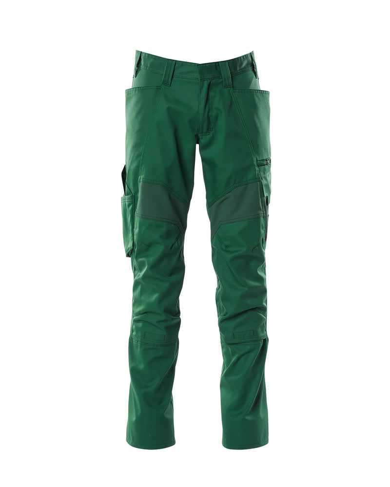 MASCOT® Accelerate Lichte stretchbroek met kniezakken – Groen