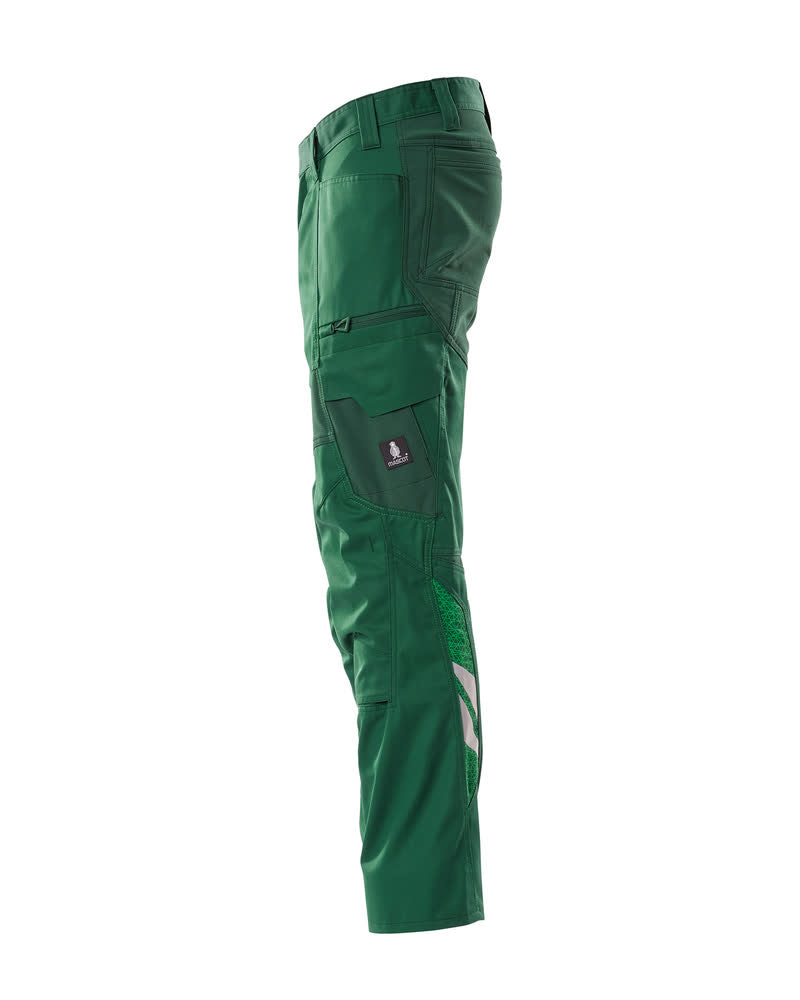 MASCOT® Accelerate Lichte stretchbroek met kniezakken – Groen