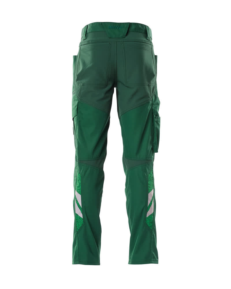 MASCOT® Accelerate Lichte stretchbroek met kniezakken – Groen