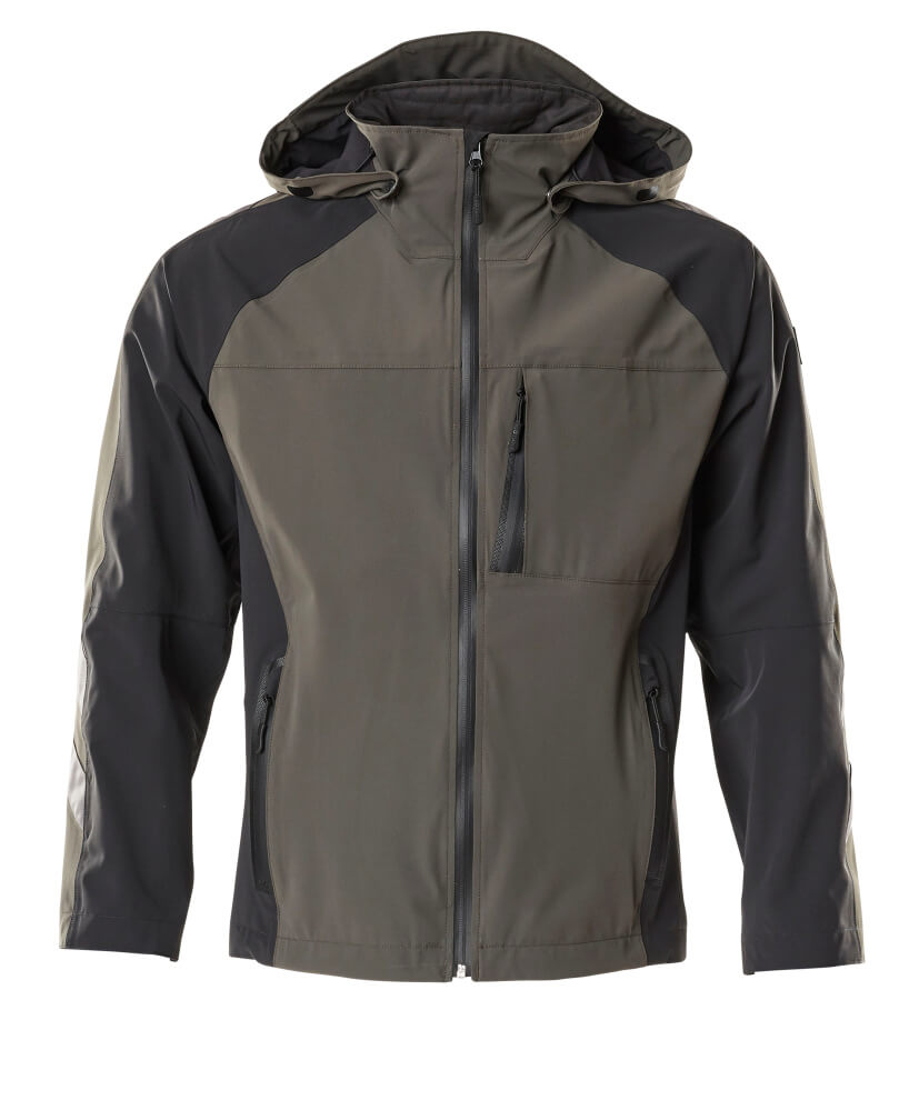 MASCOT® Unique Shell jas met stretch – Donkerantraciet/Zwart