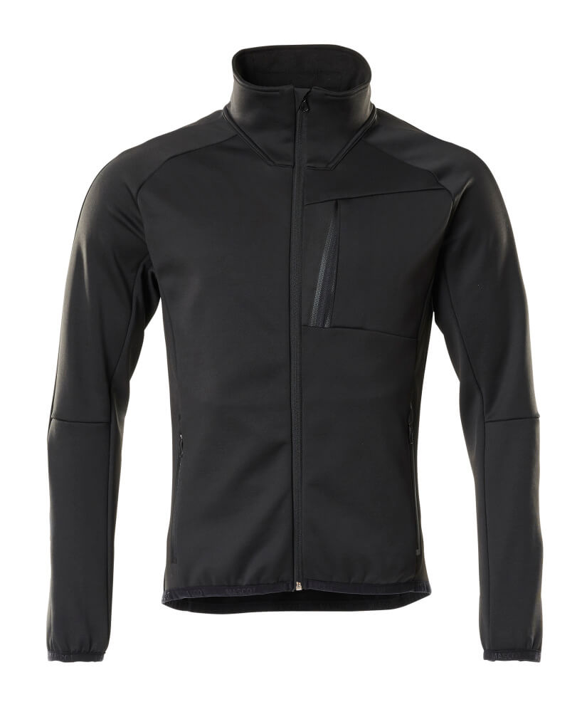 MASCOT® Unique Fleecetrui met rits – Zwart