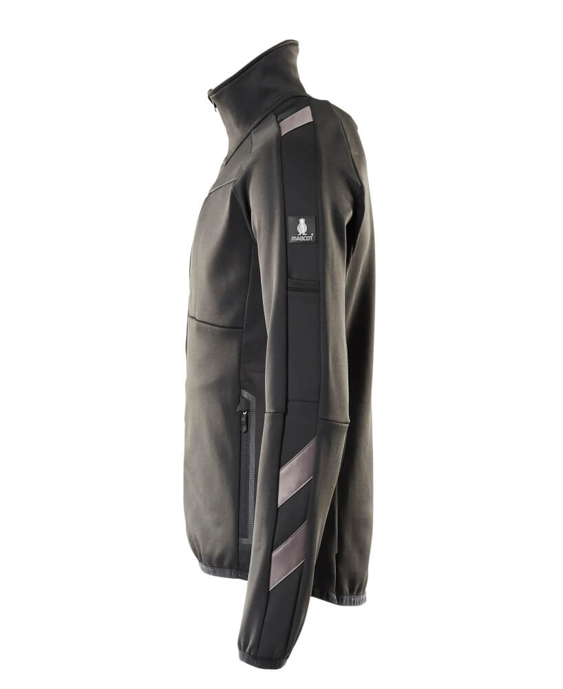 MASCOT® Unique Fleecetrui met rits – Zwart