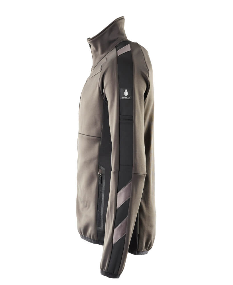 MASCOT® Unique Fleecetrui met rits – Donkerantraciet/Zwart