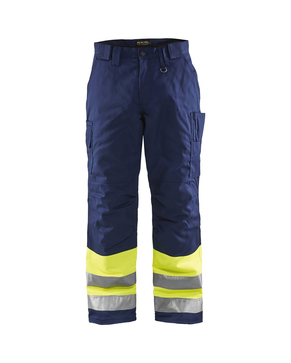 Blåkläder 1862 High Vis winterwerkbroek - High Vis Geel/Marineblauw