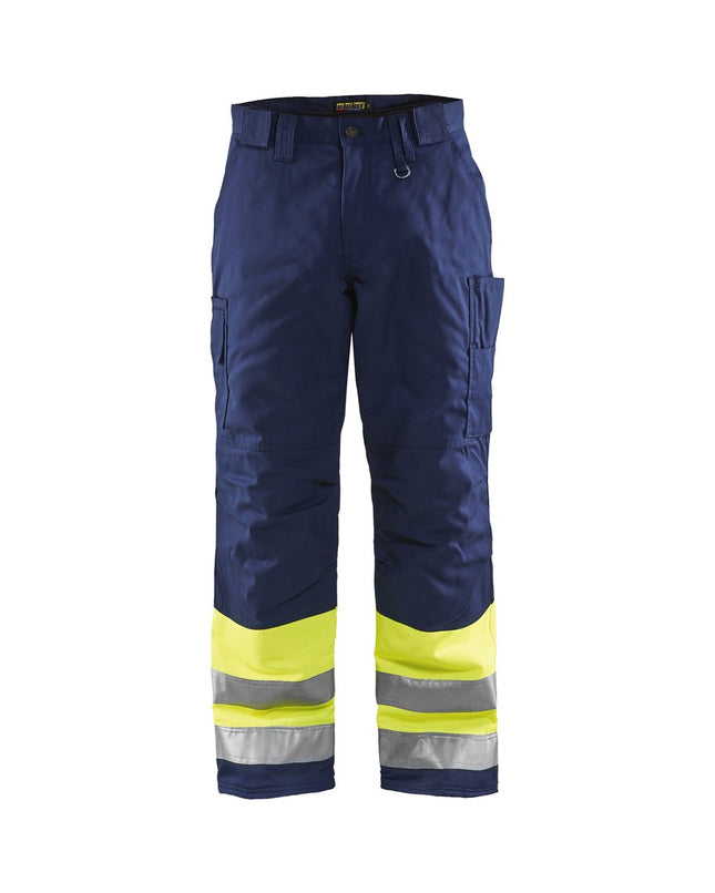Blåkläder 1862 High Vis winterwerkbroek - High Vis Geel/Marineblauw
