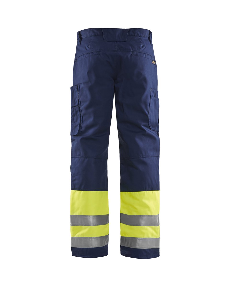 Blåkläder 1862 High Vis winterwerkbroek - High Vis Geel/Marineblauw