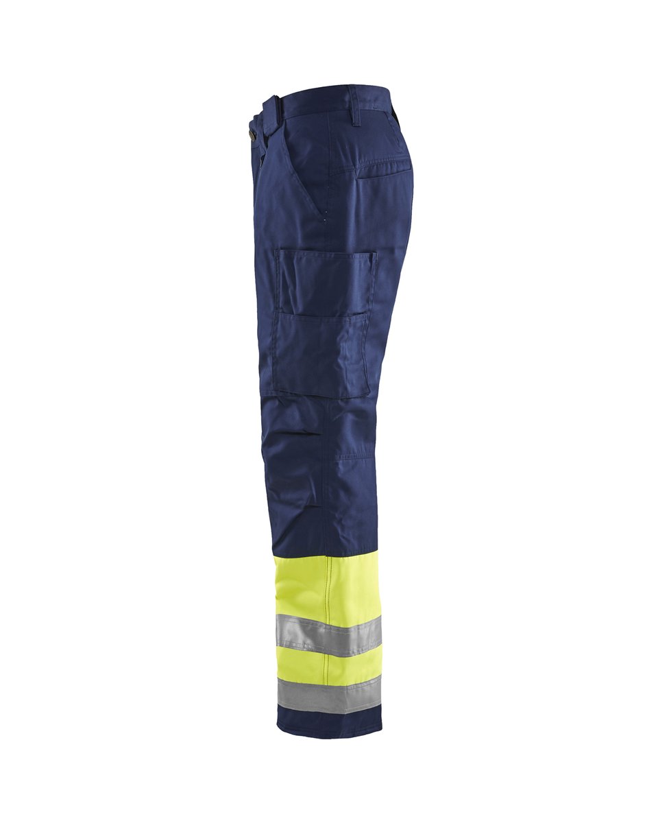 Blåkläder 1862 High Vis winterwerkbroek - High Vis Geel/Marineblauw