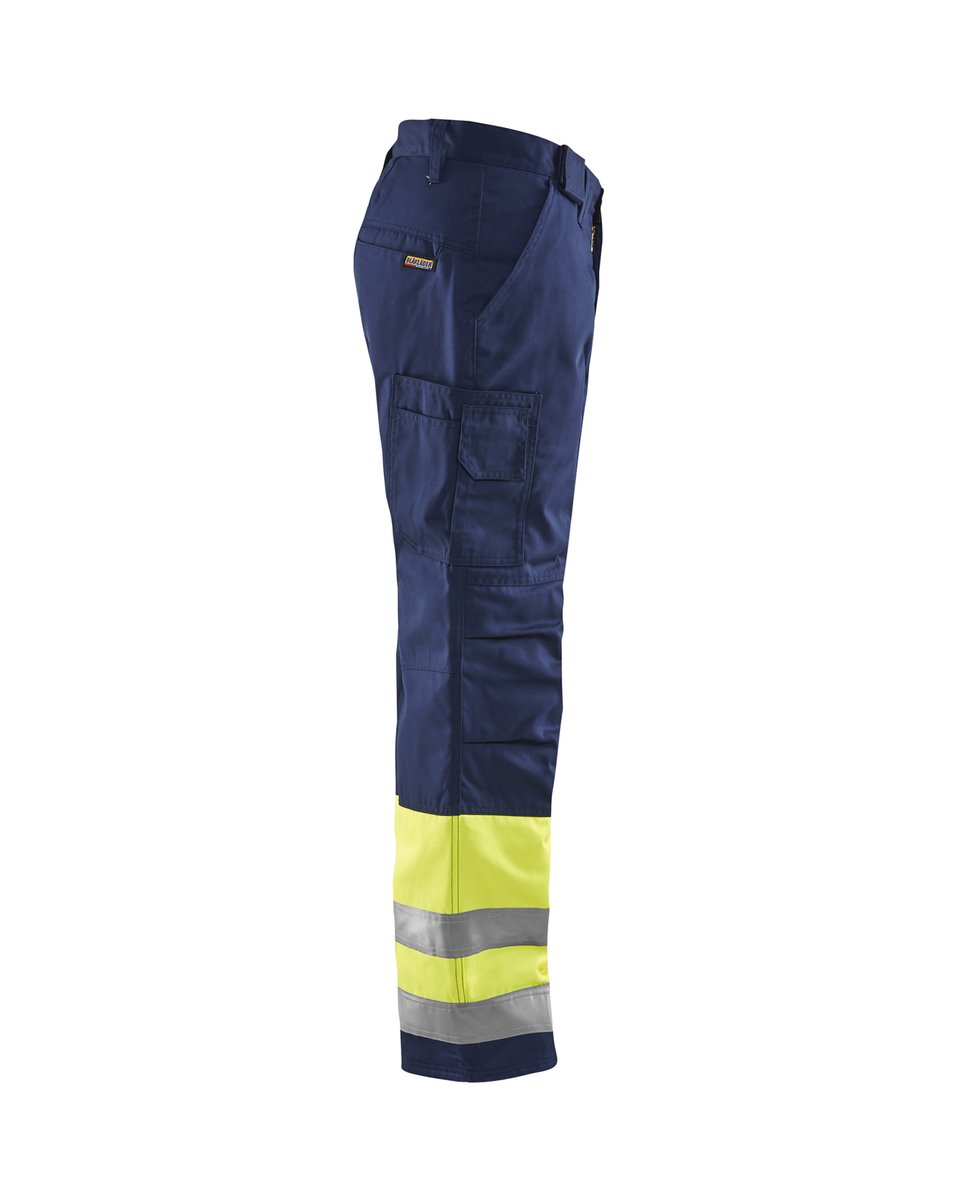 Blåkläder 1862 High Vis winterwerkbroek - High Vis Geel/Marineblauw