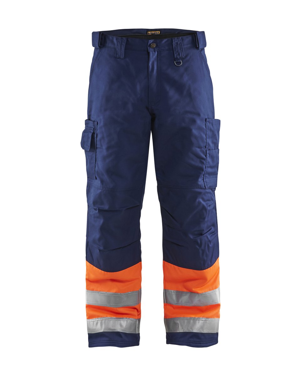Blåkläder 1862 High Vis winterwerkbroek - High Vis Oranje/Marineblauw