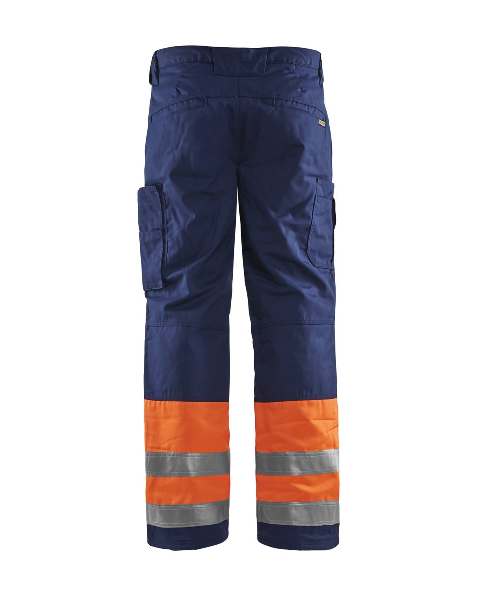 Blåkläder 1862 High Vis winterwerkbroek - High Vis Oranje/Marineblauw