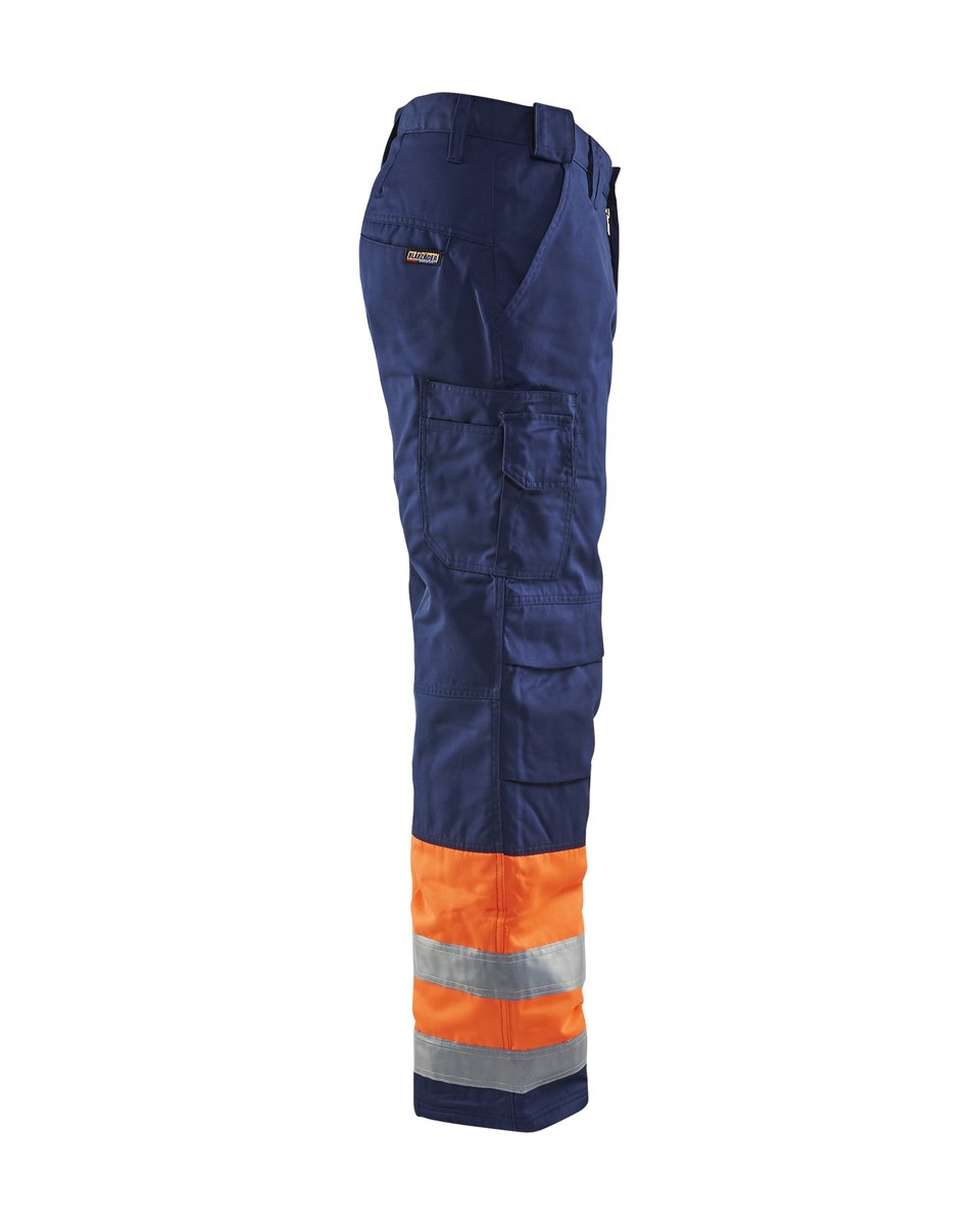 Blåkläder 1862 High Vis winterwerkbroek - High Vis Oranje/Marineblauw