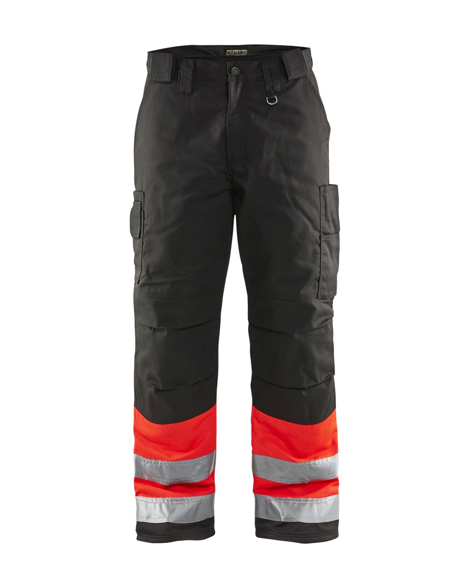 Blåkläder 1862 High Vis winterwerkbroek - High Vis Rood/Zwart