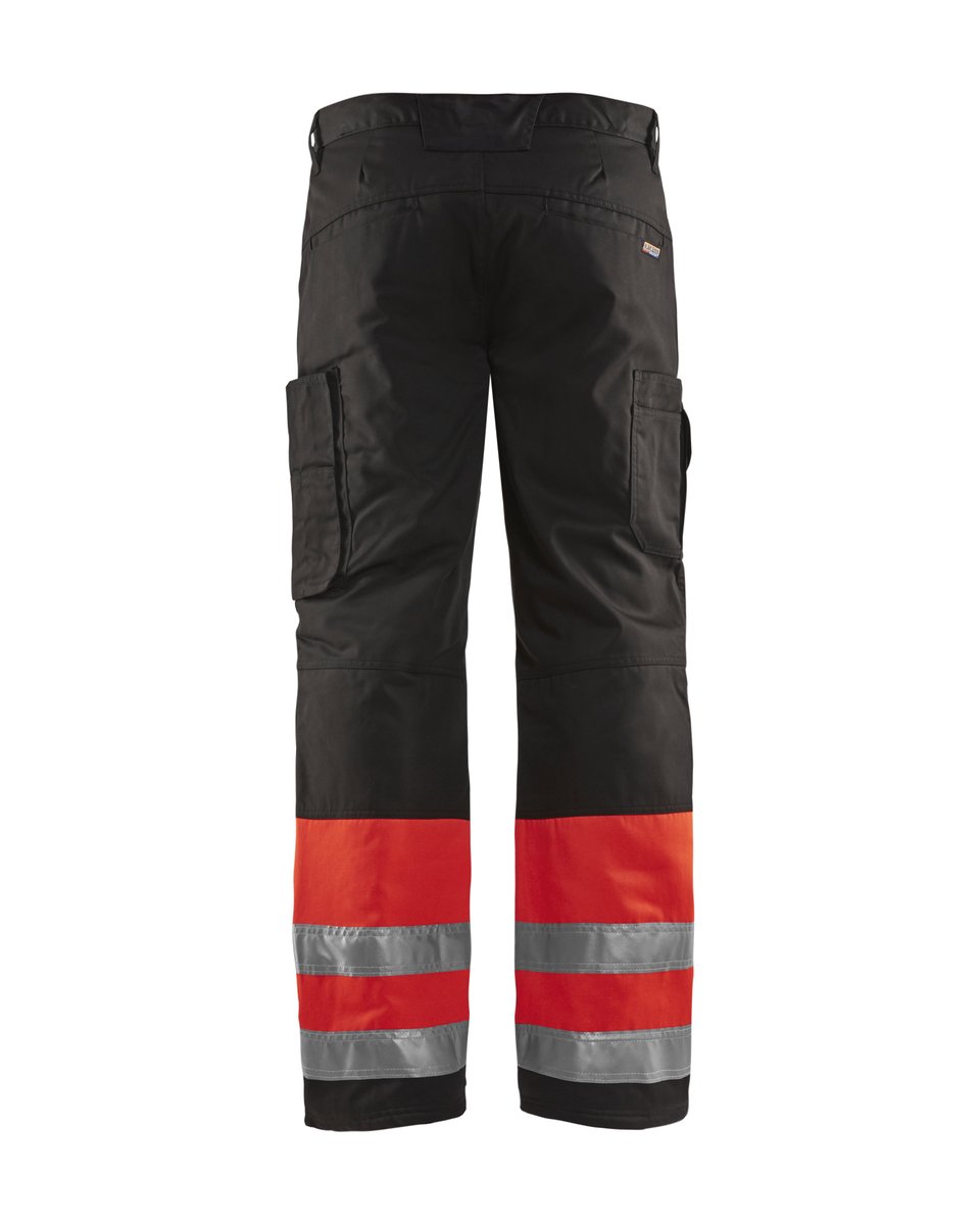 Blåkläder 1862 High Vis winterwerkbroek - High Vis Rood/Zwart