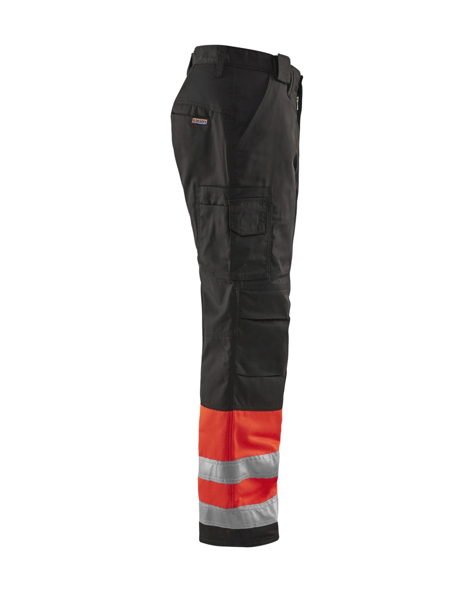 Blåkläder 1862 High Vis winterwerkbroek - High Vis Rood/Zwart