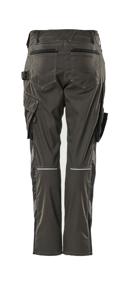 MASCOT® Unique Werkbroek dames Diamond tweekleurig – Donkerantraciet/Zwart