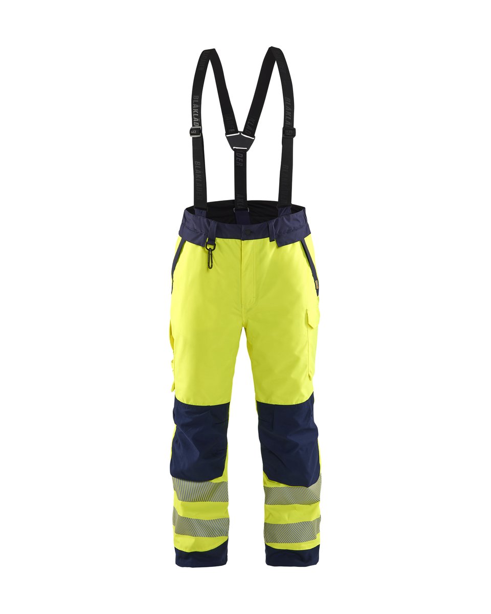 Blåkläder 1875 High Vis Winterwerkbroek - High Vis Geel/Marineblauw