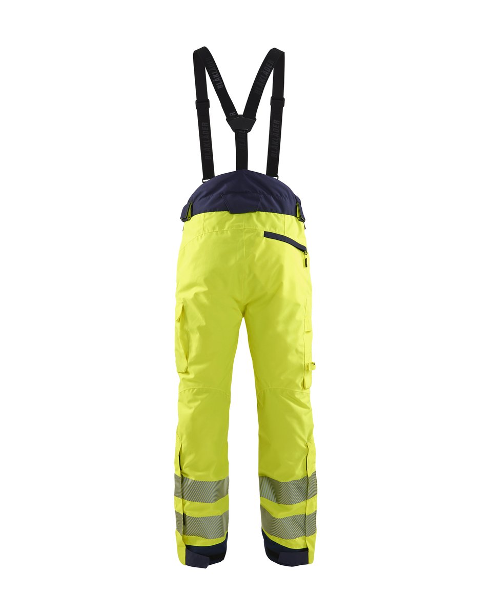 Blåkläder 1875 High Vis Winterwerkbroek - High Vis Geel/Marineblauw