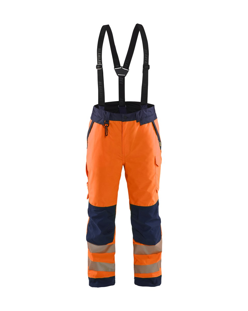 Blåkläder 1875 High Vis Winterwerkbroek - High Vis Oranje/Marineblauw