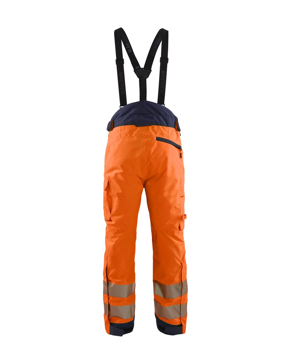 Blåkläder 1875 High Vis Winterwerkbroek - High Vis Oranje/Marineblauw