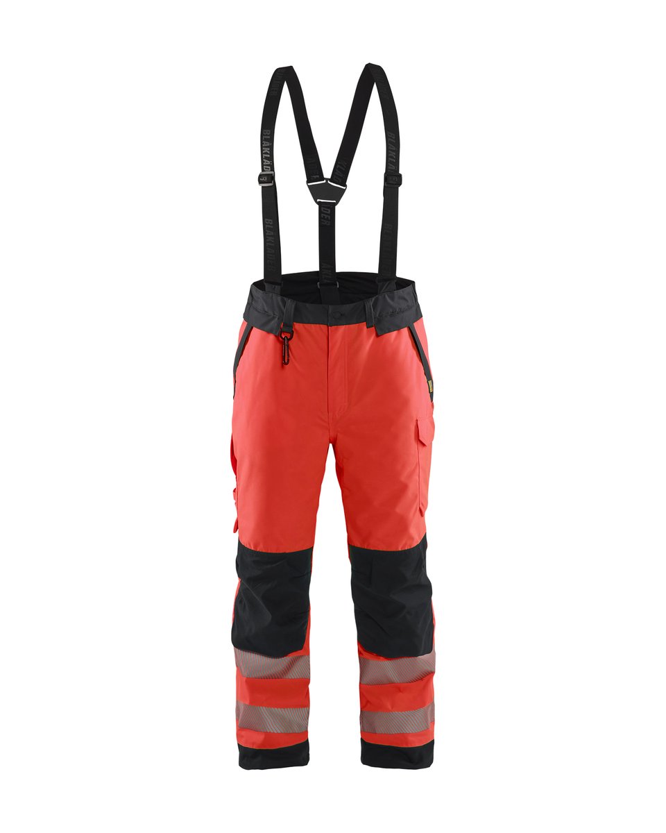 Blåkläder 1875 High Vis Winterwerkbroek - High Vis Rood/Zwart