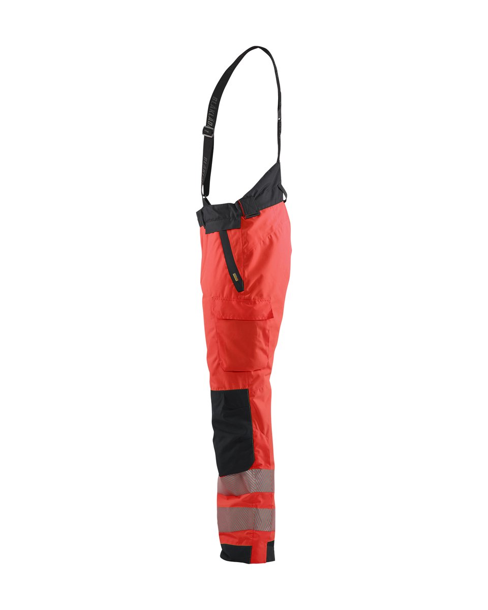 Blåkläder 1875 High Vis Winterwerkbroek - High Vis Rood/Zwart