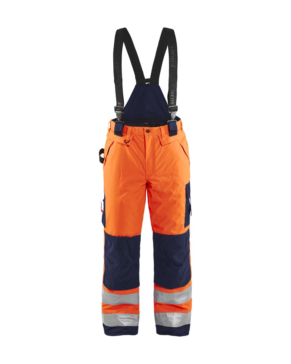 Blåkläder 1885 High Vis winterwerkbroek - High Vis Oranje/Marineblauw