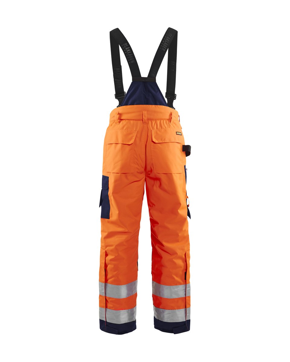 Blåkläder 1885 High Vis winterwerkbroek - High Vis Oranje/Marineblauw