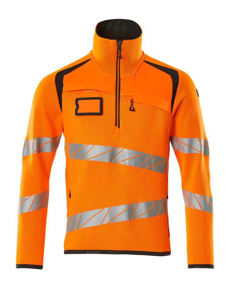 Accelerate Safe Strickpullover mit kurzem Reißverschluss 19005-351