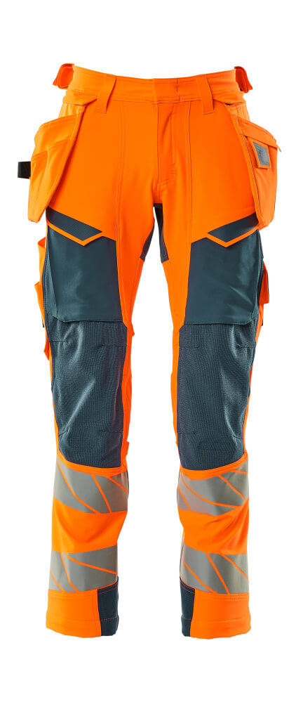 MASCOT® Accelerate Safe Werkbroek Met Spijkerzakken 19031-711 – Hi-Vis Oranje/Donkerpetrol
