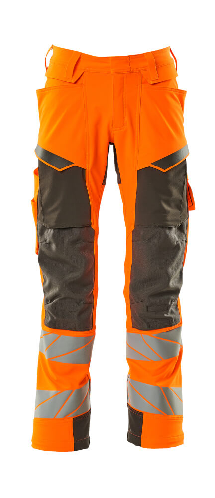 MASCOT® Accelerate Safe Broek Met Kniezakken 19079-511 – Hi-Vis Oranje/Donkerantraciet