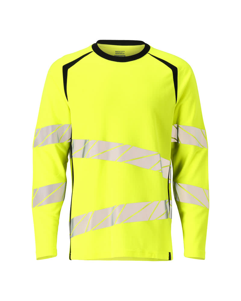 MASCOT® Accelerate Safe T-shirt 19081-771 T-shirt, met lange mouwen – Fluor Geel/Zwart