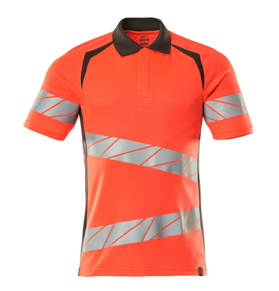 MASCOT® Accelerate Safe Polo 19083-771 Poloshirt – Hi-Vis Rood/Donkerantraciet