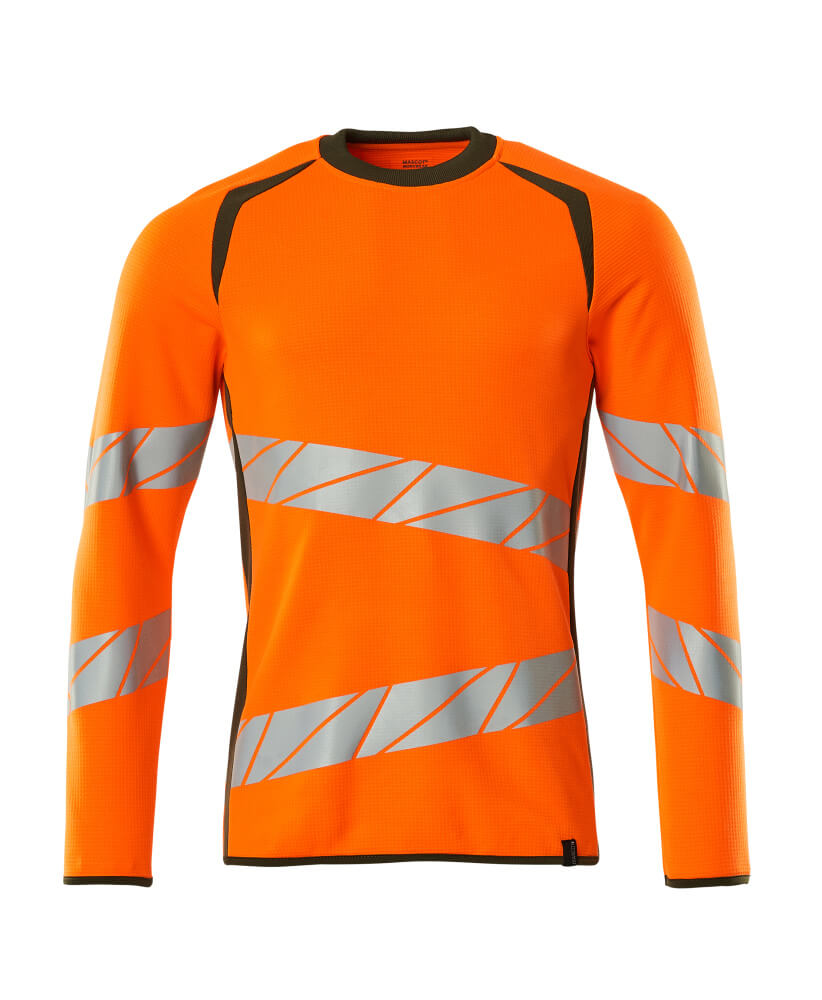 MASCOT® Accelerate Safe Sweatshirt 19084-781 – Hi-Vis Oranje/Mosgroen