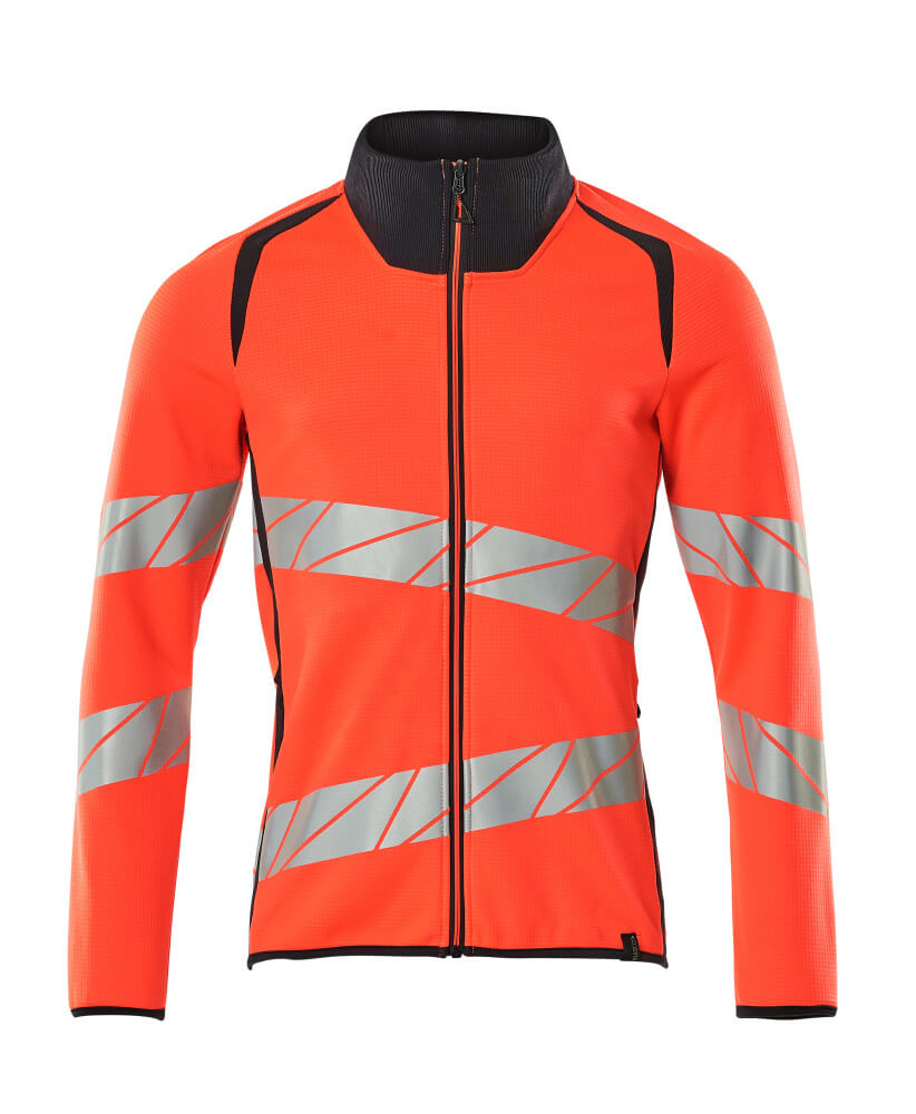 MASCOT® Accelerate Safe Sweatshirt Met Rits 19184-781 – Hi-Vis Rood/Donkermarine