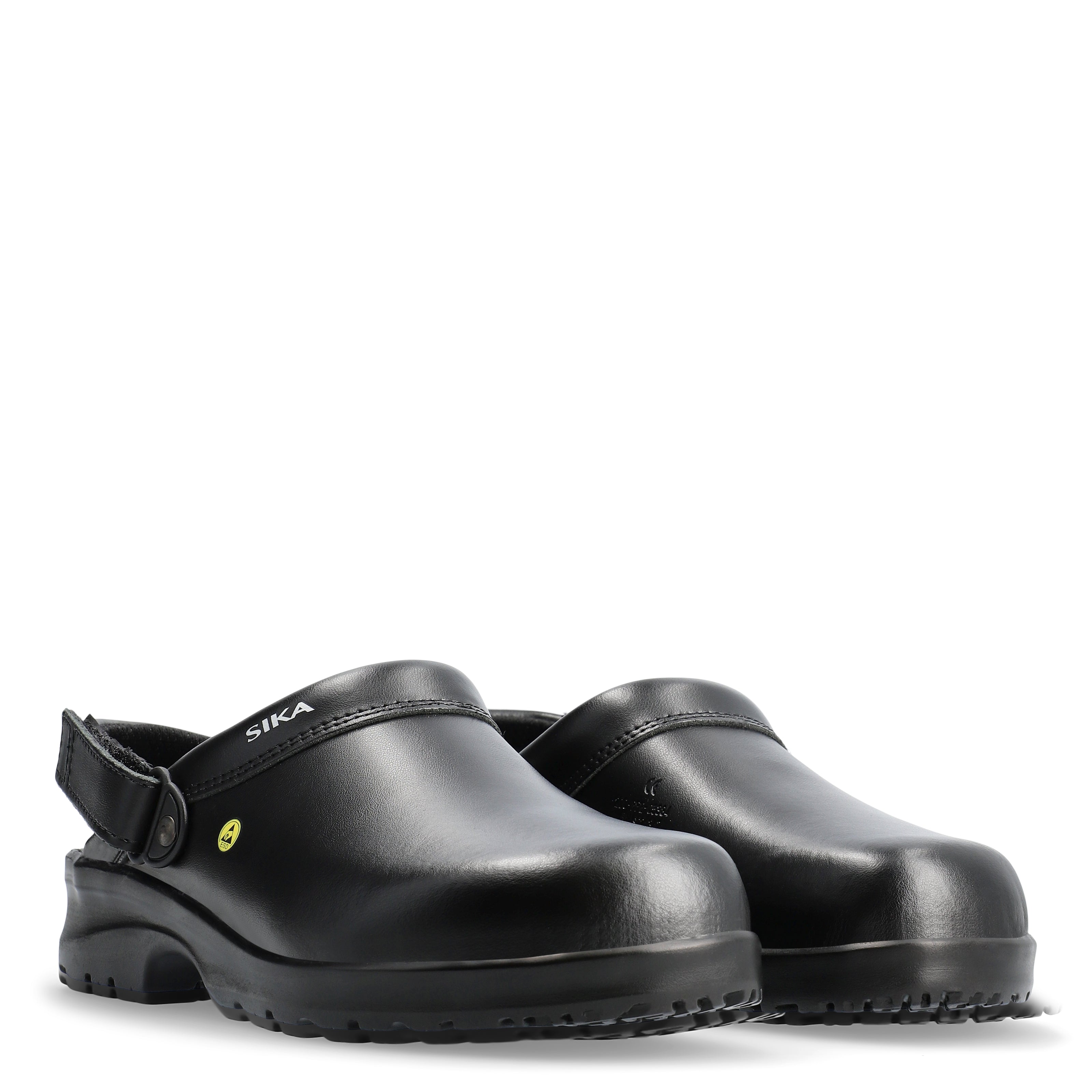 SIKA Fusion Clog ESD - Open clog w/heel strap - Zwart