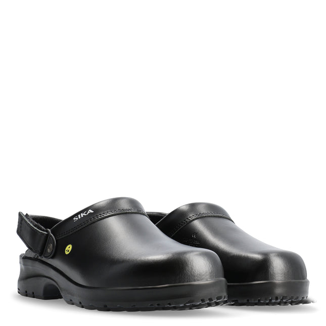 SIKA Fusion Clog ESD - Open clog w/heel strap - Zwart